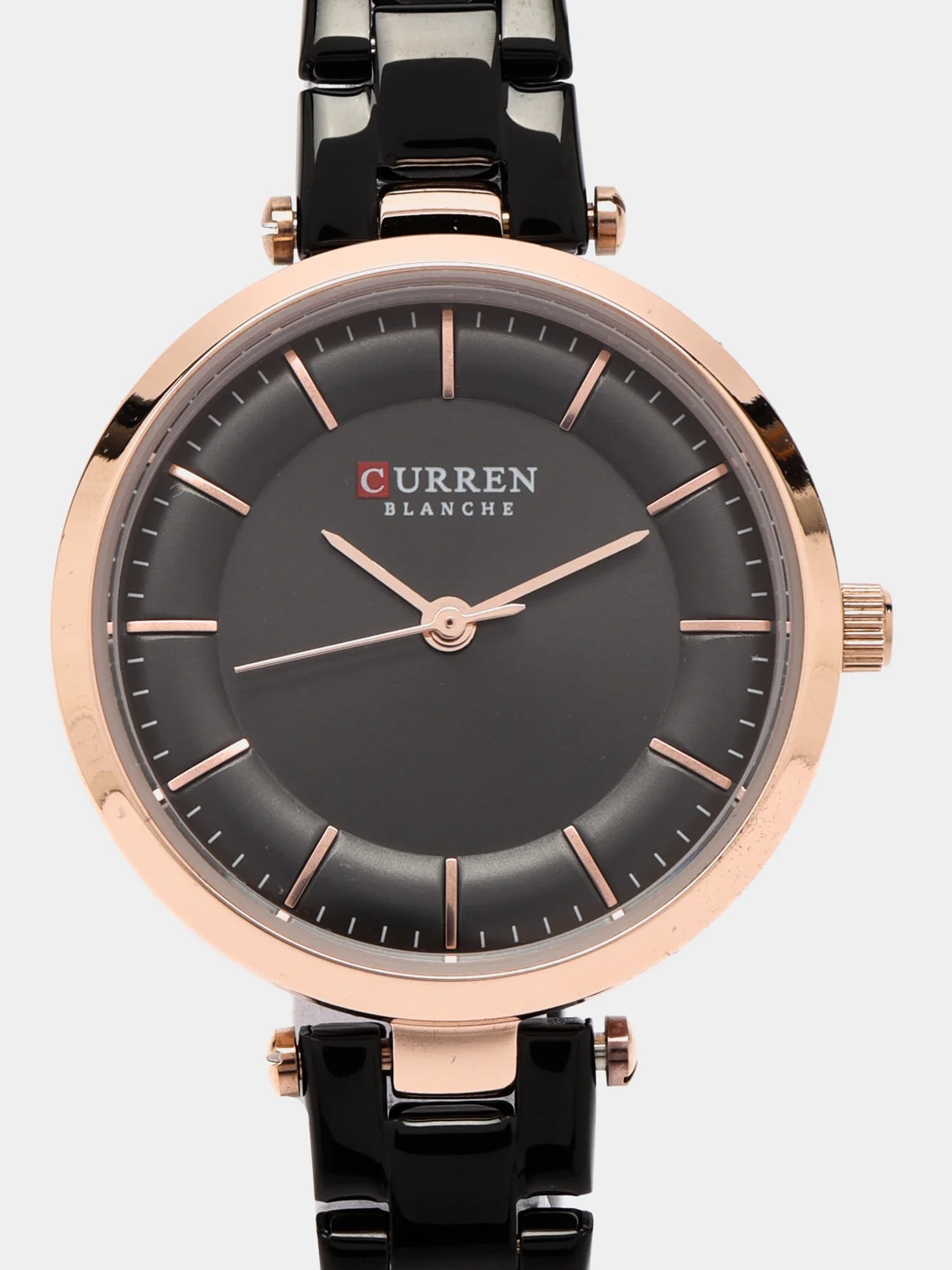 Черный женские наручные часы Curren 9054 в подарочной упаковке