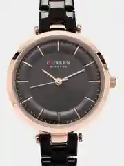 Черный женские наручные часы Curren 9054 в подарочной упаковке