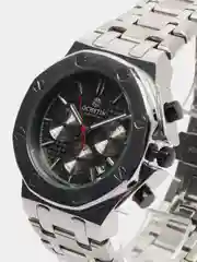 Серебряный мужские наручные часы Ochstin 6100B с хронографом в подарочной упаковке