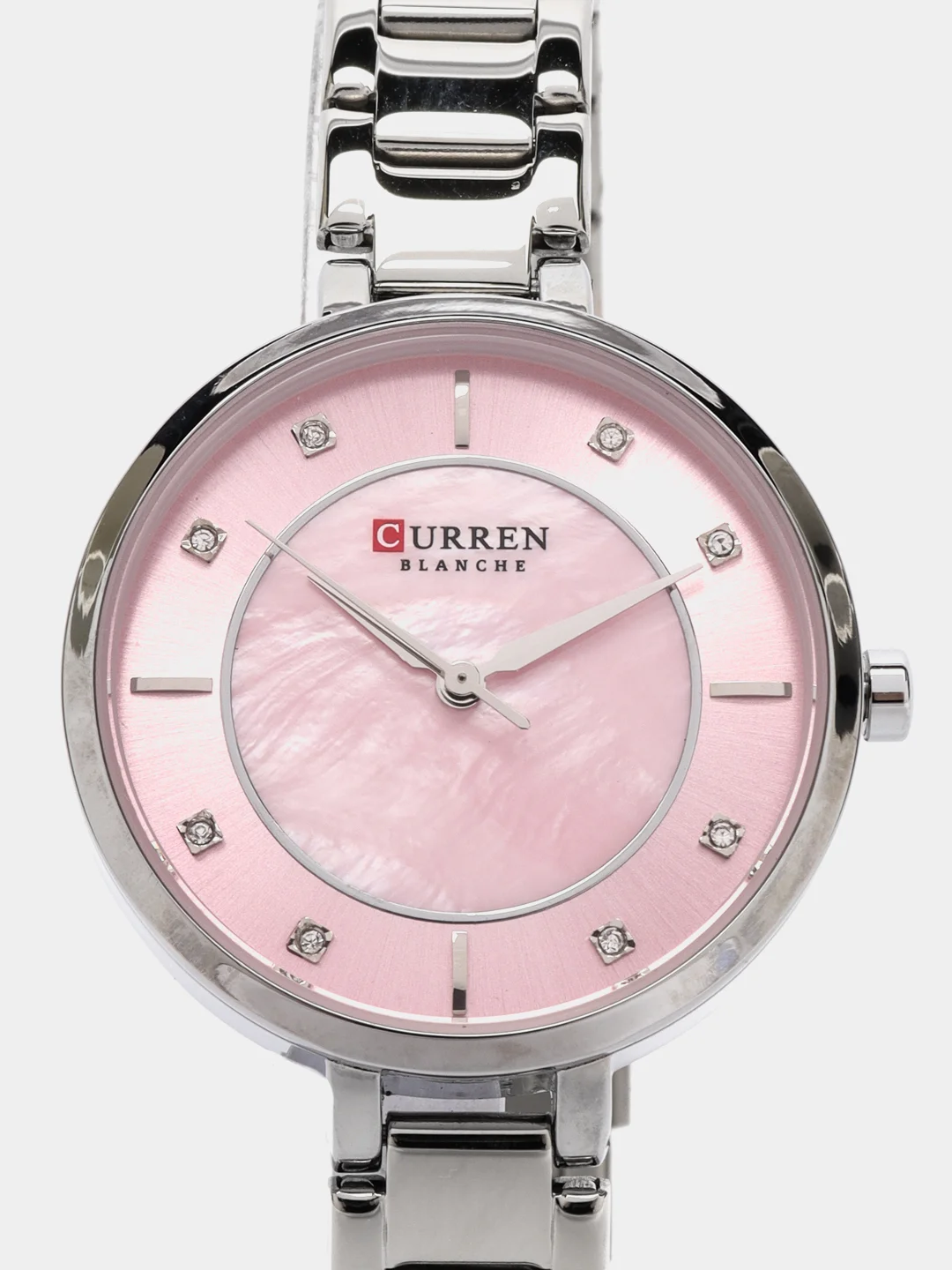 Серебряный женские наручные часы Curren 9051 в подарочной упаковке