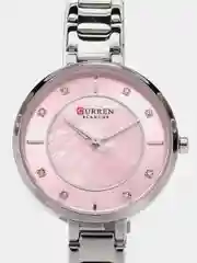 Серебряный женские наручные часы Curren 9051 в подарочной упаковке