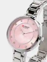 Серебряный женские наручные часы Curren 9051 в подарочной упаковке