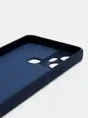 Темно-синий чехол силиконовый для Infinix Smart 6 Plus (Инфиникс Смарт 6 Плюс), цветной, с подкладом