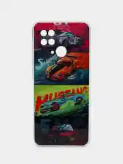 Салатовый чехол для Xiaomi Redmi 10C / Poco C40, Сяоми Редми 10С / Поко С40, силиконовый, с рисунком