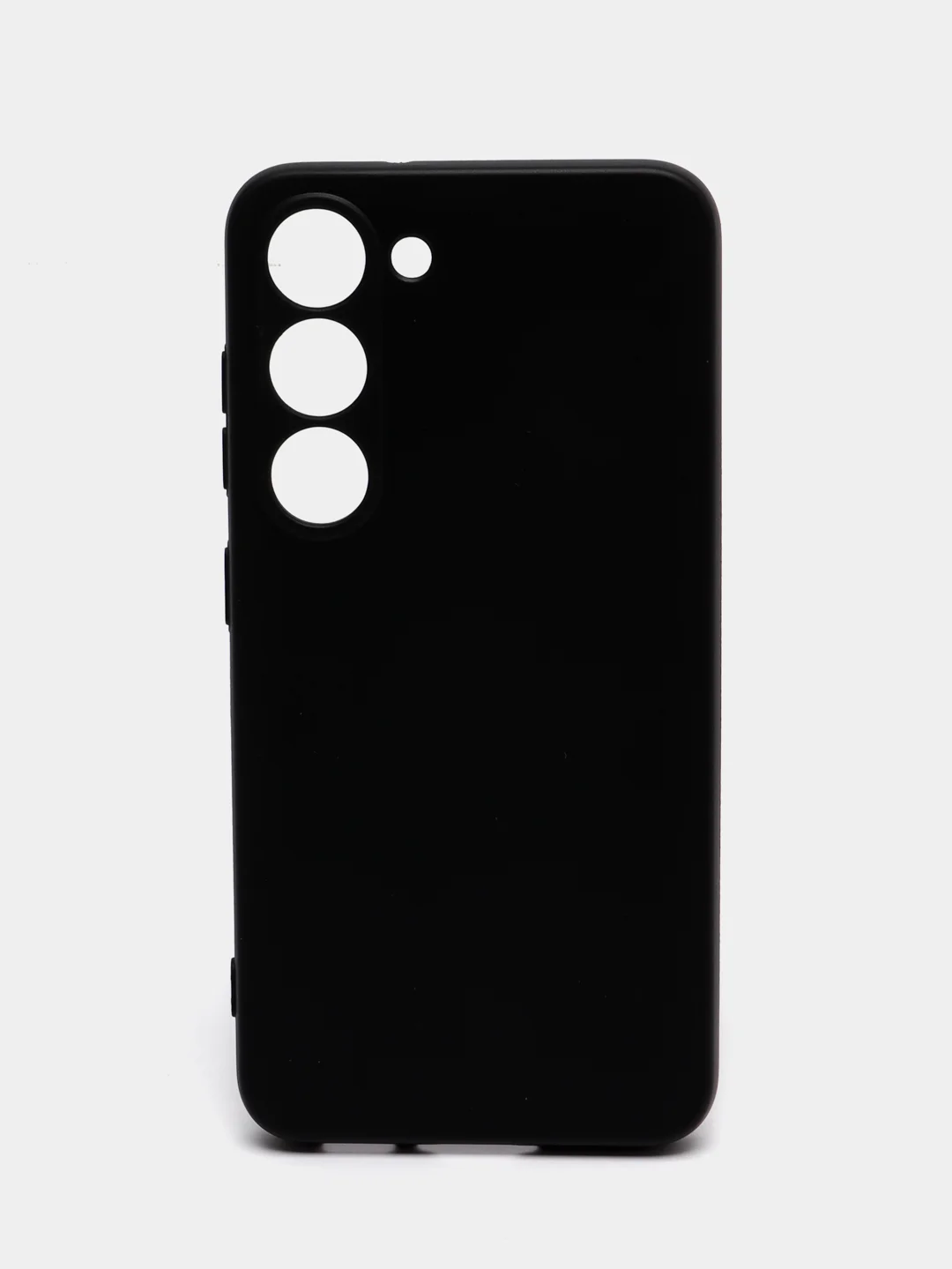 Черный чехол силиконовый на Samsung Galaxy S23 (Самсунг Галакси С23), цвет черный