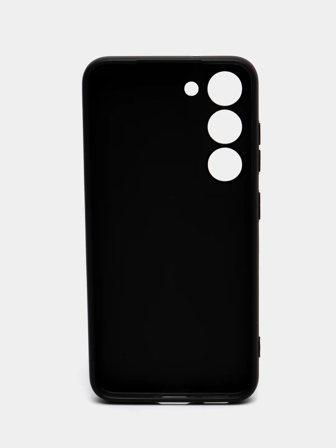 Черный чехол силиконовый на Samsung Galaxy S23 (Самсунг Галакси С23), цвет черный