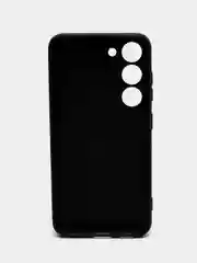 Черный чехол силиконовый на Samsung Galaxy S23 (Самсунг Галакси С23), цвет черный