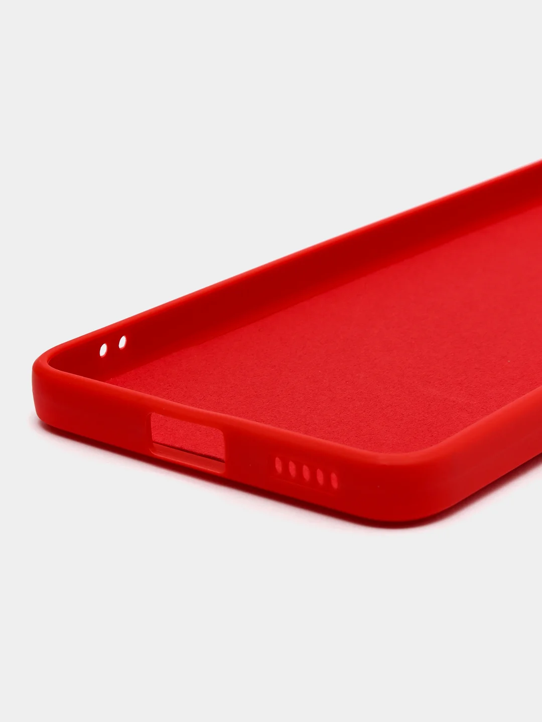 Красный чехол для Xiaomi 12 Lite (Сяоми 12 Лайт), силиконовый, цветной, с подкладом