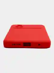 Красный чехол силиконовый для Xiaomi Poco M4 Pro 4G (Сяоми Поко М4 Про 4 Джи), с подкладом