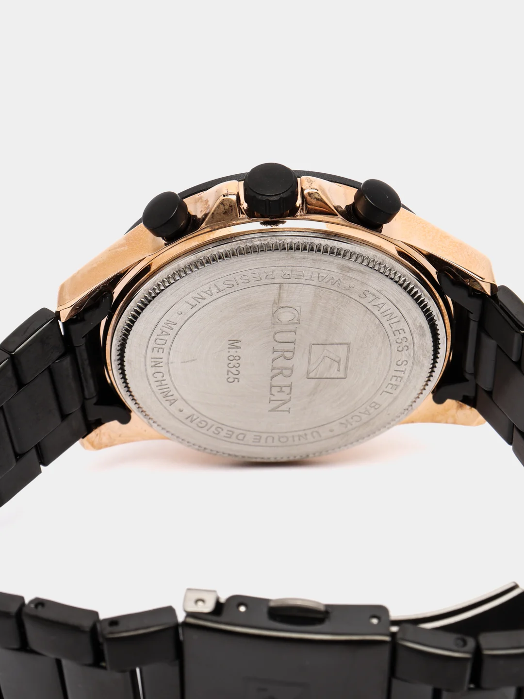 Черный мужские наручные часы Curren 8325 с хронографом