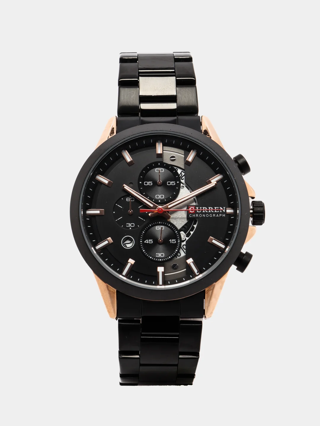 Черный мужские наручные часы Curren 8325 с хронографом