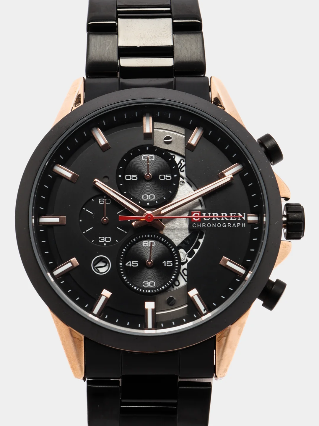 Черный мужские наручные часы Curren 8325 с хронографом