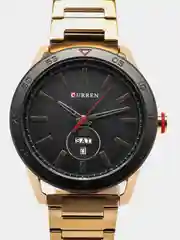 Золотой мужские наручные часы Curren 8331 с календарём в подарочной упаковке
