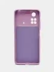 Красный чехол силиконовый для Xiaomi Poco M4 Pro 4G (Сяоми Поко М4 Про 4 Джи), с подкладом