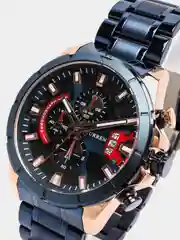 Синий мужские наручные часы Curren 8401 с хронографом в подарочной упаковке