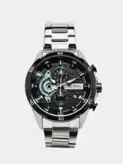 Серебряный мужские наручные часы Curren 8402 с хронографом в подарочной упаковке