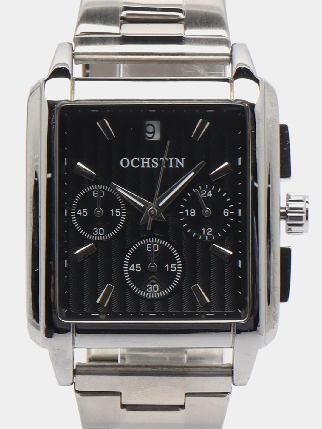Серебряный мужские наручные часы Ochstin 7240 с хронографом в подарочной упаковке
