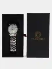 Серебряный мужские наручные часы Ochstin 6097A с хронографом в подарочной упаковке
