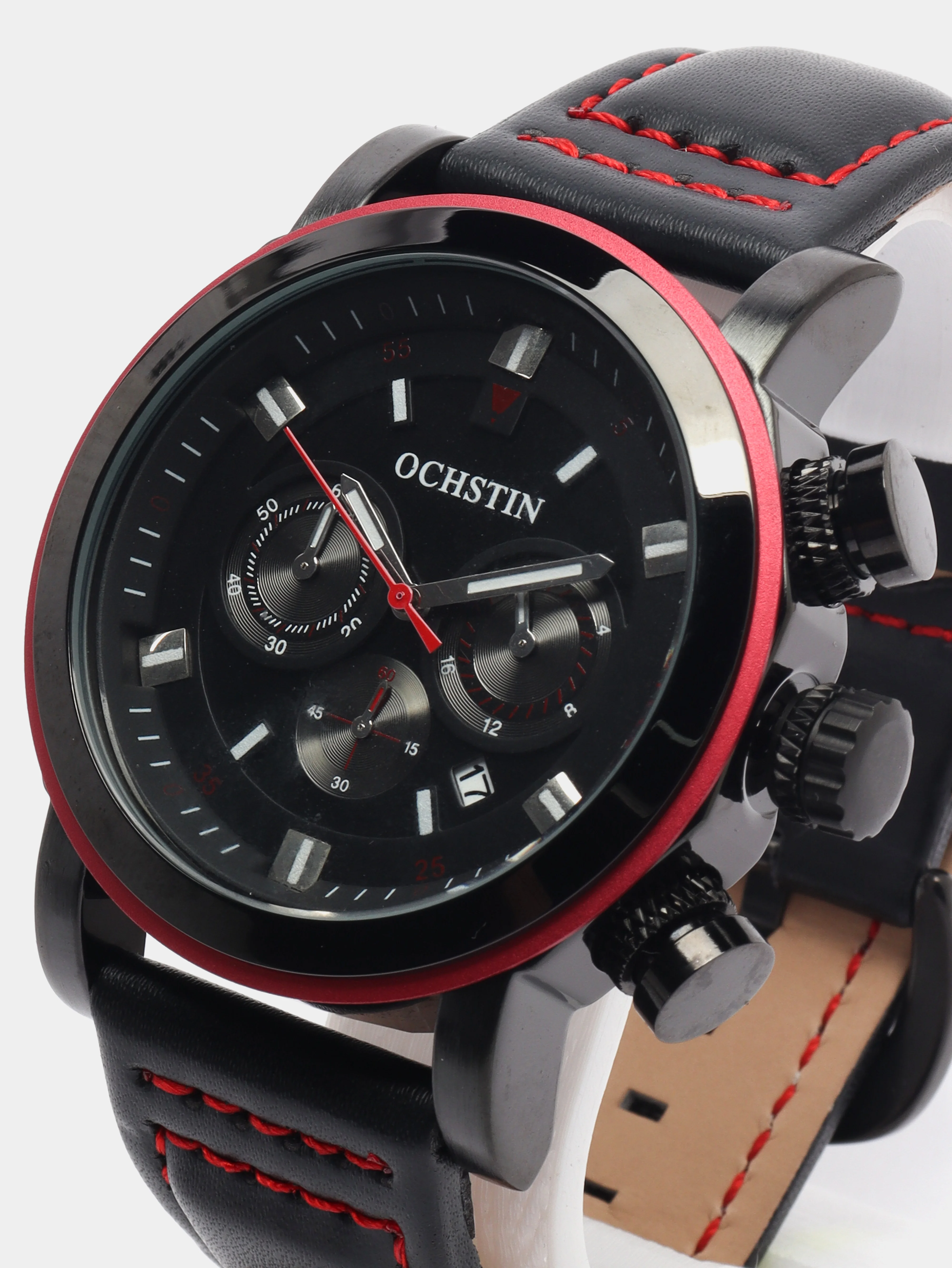 Красный мужские наручные часы Ochstin 6064A с хронографом в подарочной упаковке