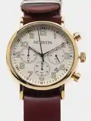 Коричневый мужские наручные часы Ochstin 6081A с хронографом в подарочной упаковке