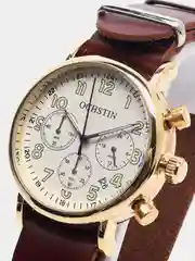 Коричневый мужские наручные часы Ochstin 6081A с хронографом в подарочной упаковке