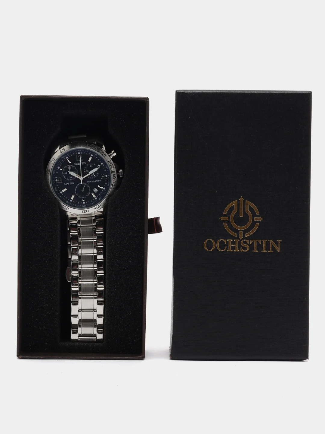 Синий мужские наручные часы Ochstin 6123B с хронографом в подарочной упаковке