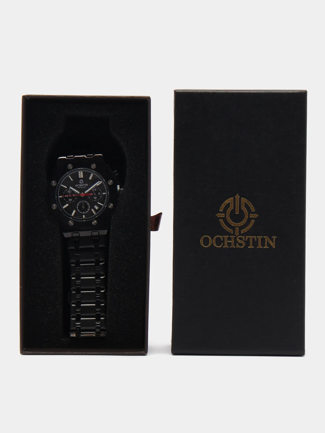 Синий мужские наручные часы Ochstin 6100B с хронографом в подарочной упаковке