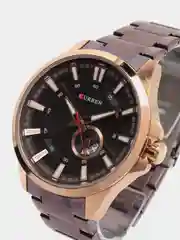 Тёмно-бордовый мужские наручные часы Curren 8372 с календарем в подарочной упаковке
