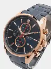 Синий мужские наручные часы Curren 8368 с хронографом в подарочной упаковке