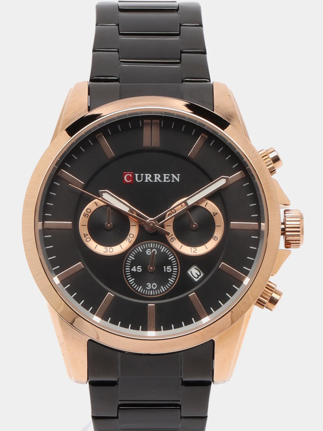 Синий мужские наручные часы Curren 8358 с хронографом в подарочной упаковке