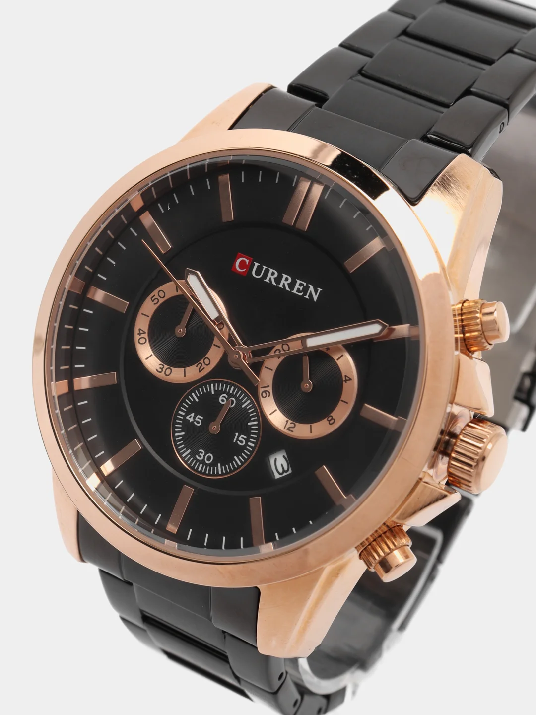 Синий мужские наручные часы Curren 8358 с хронографом в подарочной упаковке