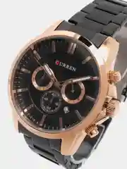 Синий мужские наручные часы Curren 8358 с хронографом в подарочной упаковке