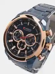 Серебряный мужские наручные часы Curren 8361 с хронографом в подарочной упаковке