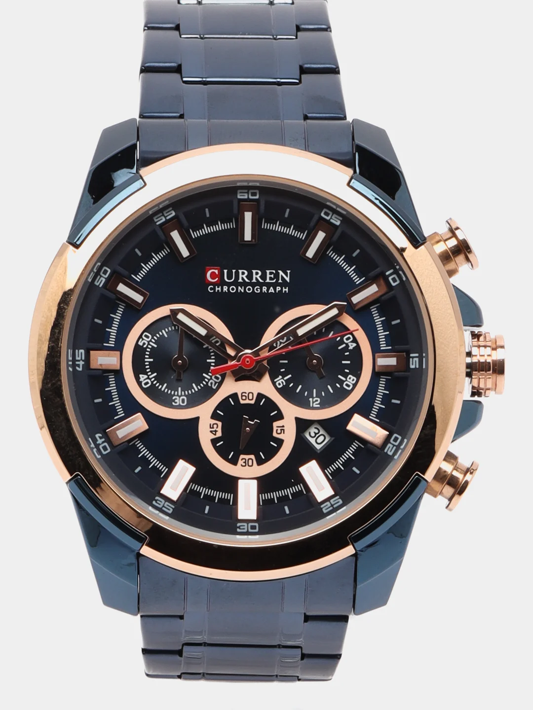 Серебряный мужские наручные часы Curren 8361 с хронографом в подарочной упаковке