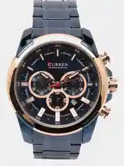 Серебряный мужские наручные часы Curren 8361 с хронографом в подарочной упаковке