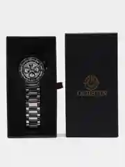 Серебряный мужские наручные часы Ochstin 6110B с хронографом в подарочной упаковке