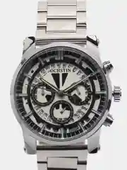 Серебряный мужские наручные часы Ochstin 6110B с хронографом в подарочной упаковке