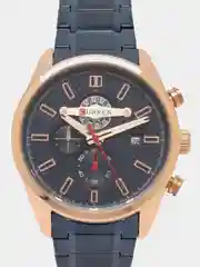 Серебряный мужские наручные часы Curren 8352 с хронографом в подарочной упаковке