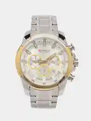 Серебряный мужские наручные часы Curren 8361 с хронографом в подарочной упаковке