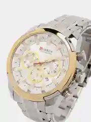 Серебряный мужские наручные часы Curren 8361 с хронографом в подарочной упаковке