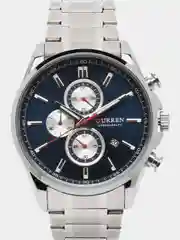 Синий мужские наручные часы Curren 8368 с хронографом в подарочной упаковке