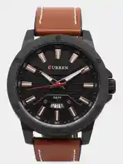 Шоколадный мужские наручные часы Curren 8376 с хронографом в подарочной упаковке