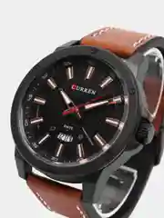 Шоколадный мужские наручные часы Curren 8376 с хронографом в подарочной упаковке