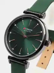Зеленый женские наручные часы Curren 9081 в подарочной упаковке