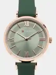 Зеленый женские наручные часы Curren 9079 в подарочной упаковке