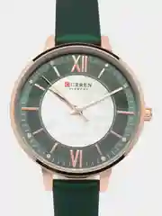 Зеленый женские наручные часы Curren 9080 в подарочной упаковке