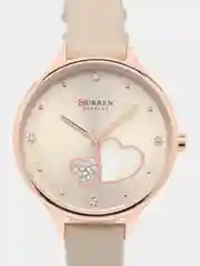 Серый женские наручные часы Curren 9077 в подарочной упаковке