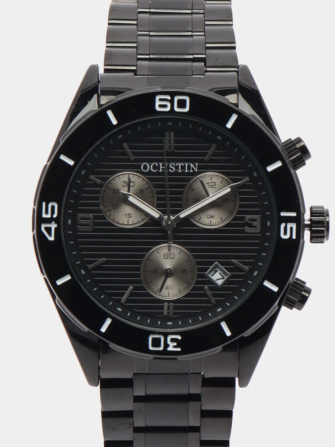 Черный мужские наручные часы Ochstin 6113A с хронографом в подарочной упаковке
