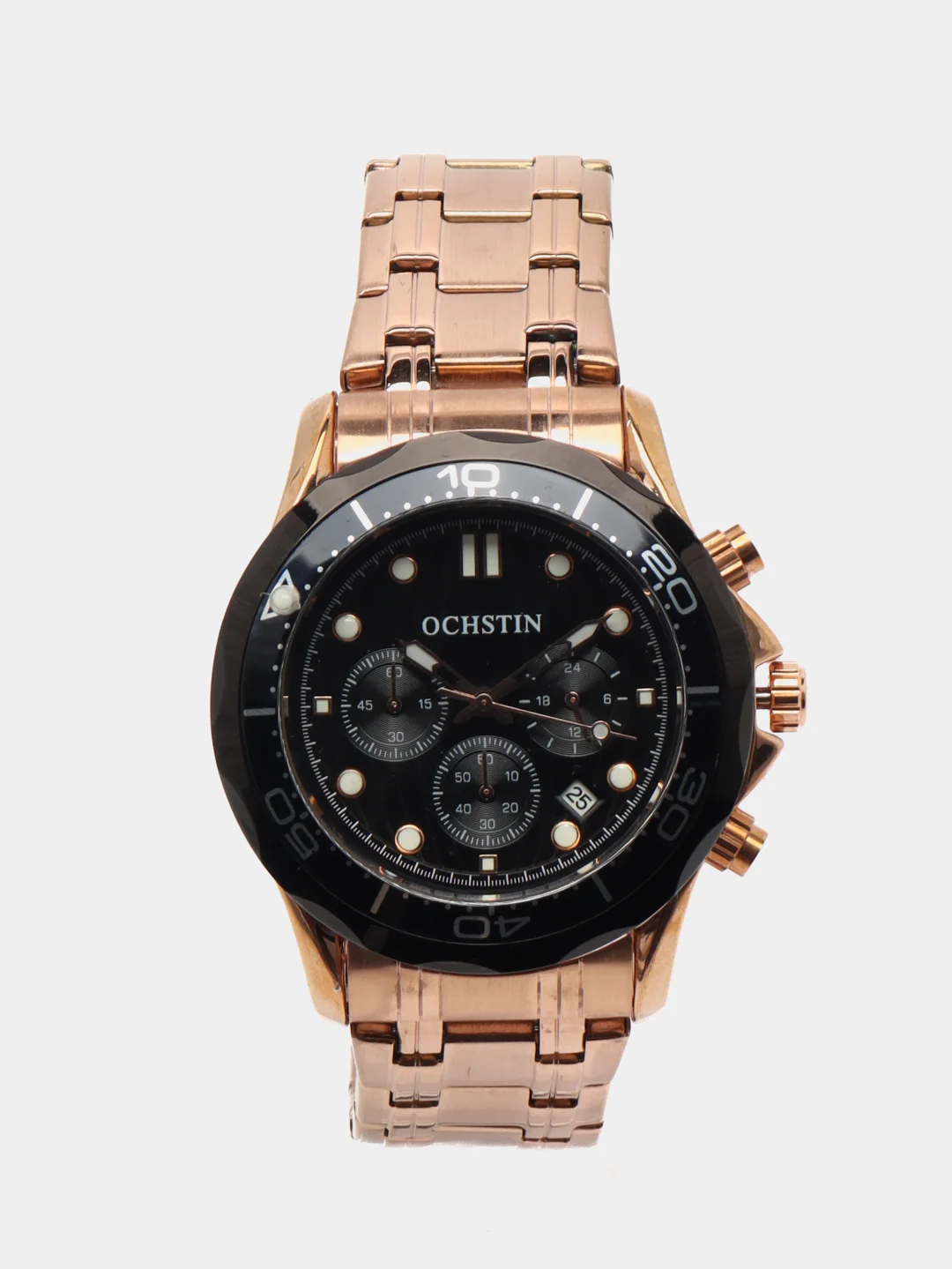 Черный мужские наручные часы Ochstin 7005 с хронографом в подарочной упаковске