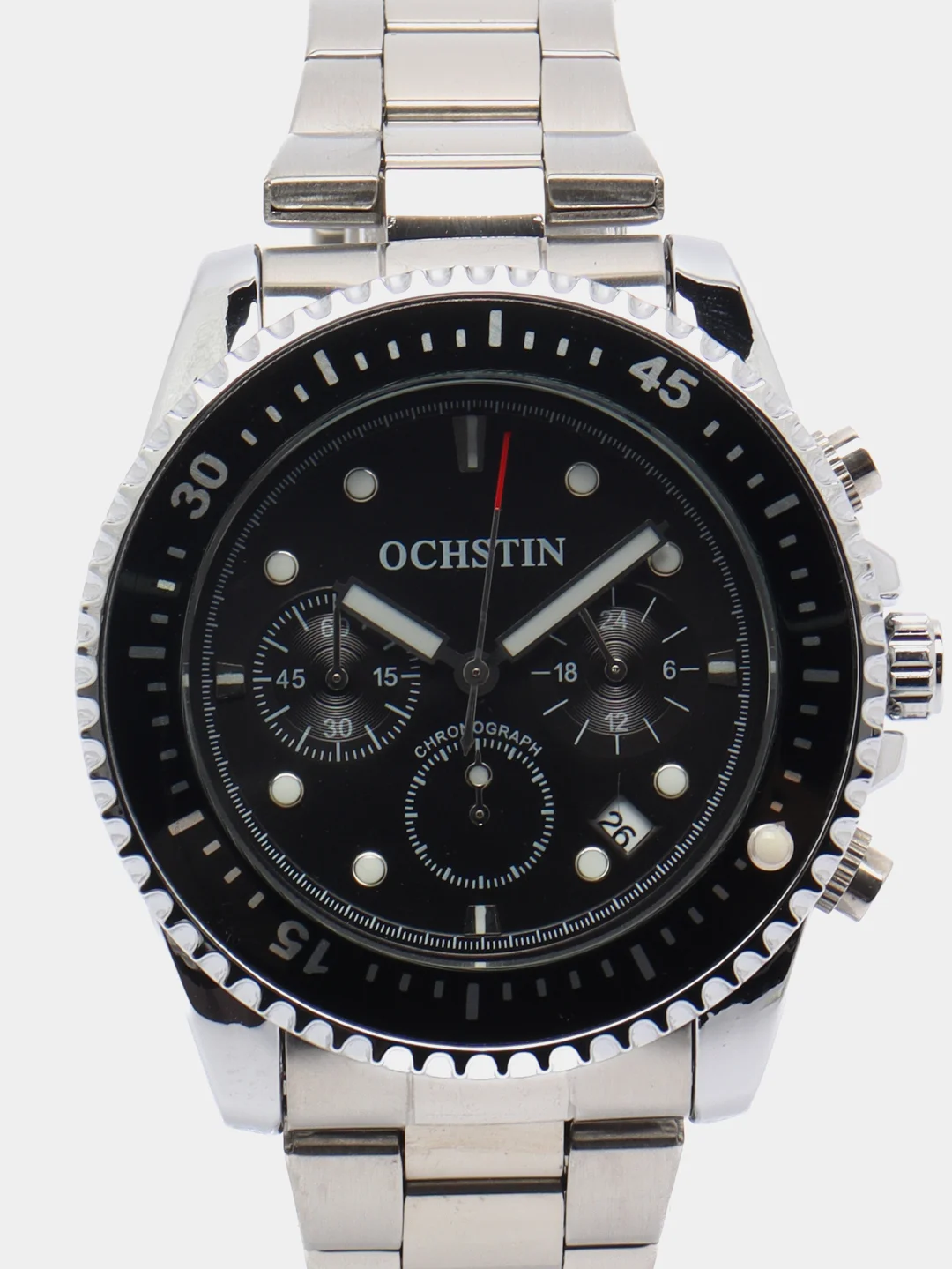 Черный мужские наручные часы Ochstin 7019C с хронографом в подарочной упаковке